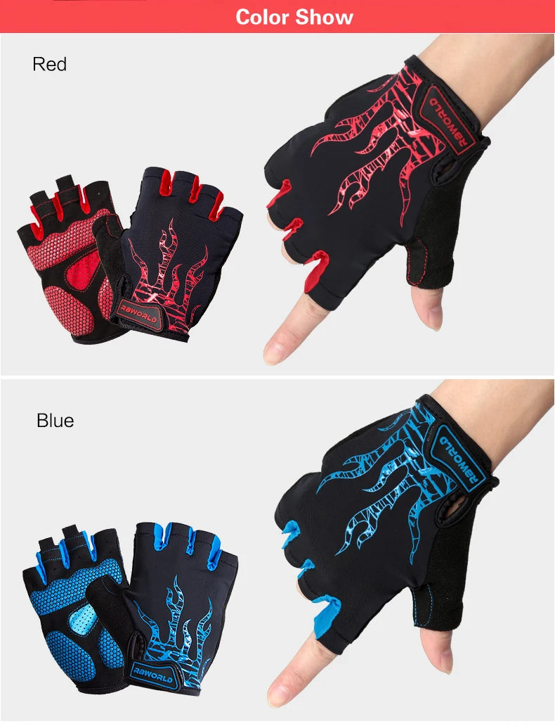 Luvas de ciclismo MTB Motocross masculinas de meio dedo Luvas