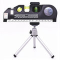 Laser Levels 4 in 1 Cross Projects Vertical Horizontal Lasers Ruler Adjusted Accurate 2 Lines with Tripod Optical Instruments