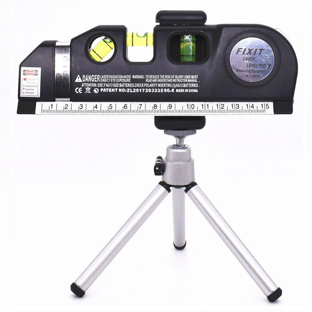 Laser Levels 4 in 1 Cross Projects Vertical Horizontal Lasers Ruler Adjusted Accurate 2 Lines with Tripod Optical Instruments