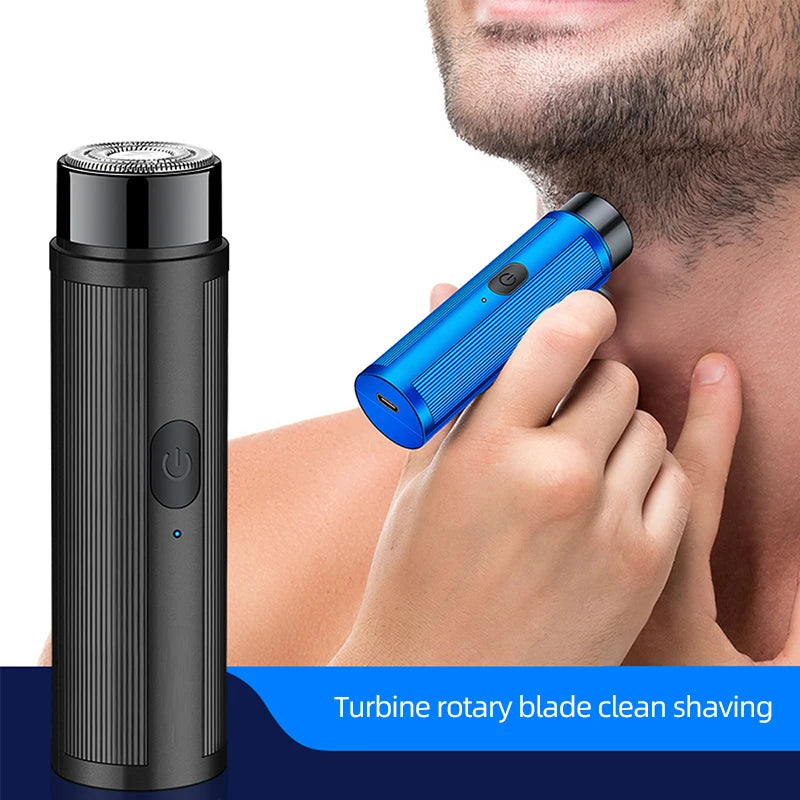 Mini barbeador elétrico masculino recarregável