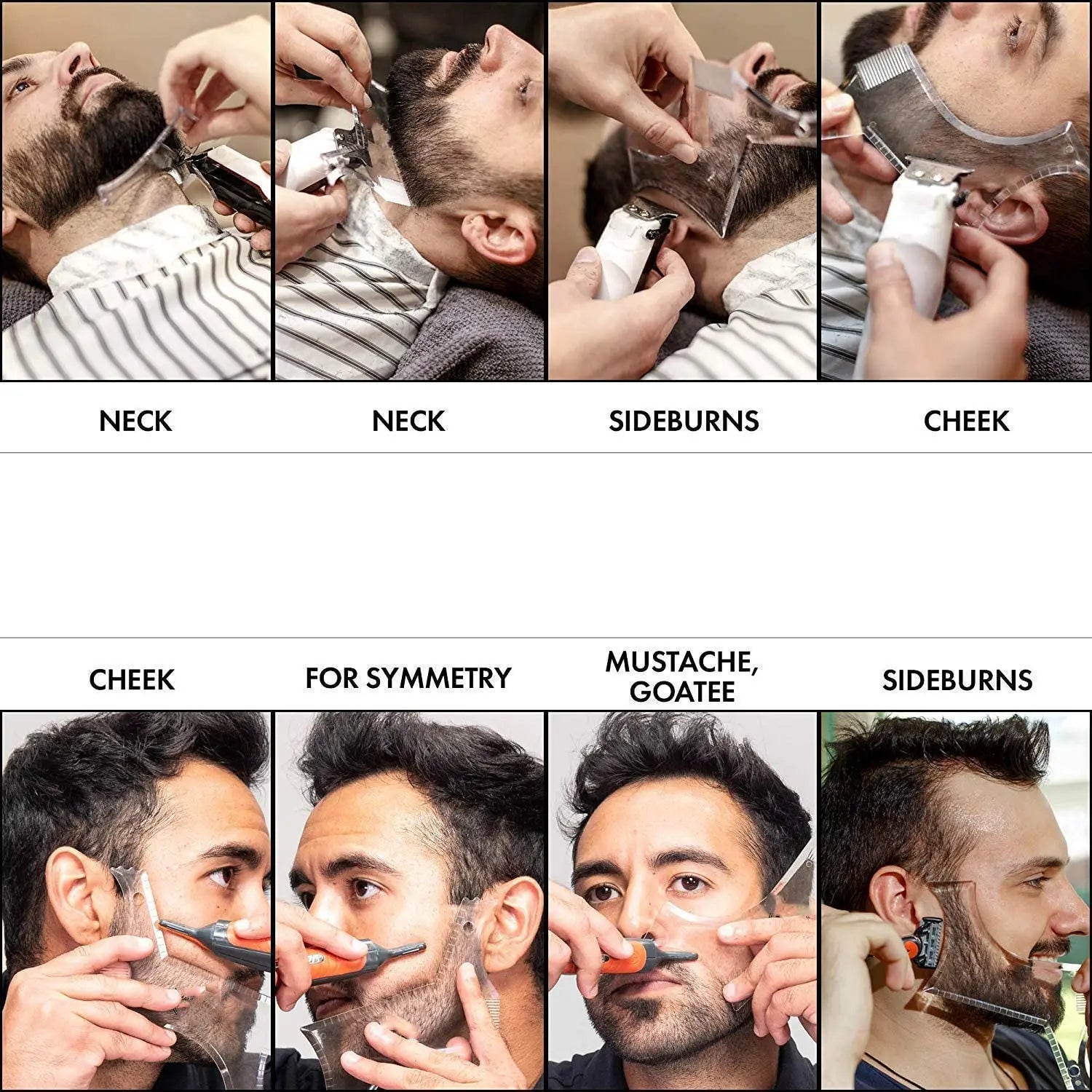Pente Modelador de Barba Limpar Barba Régua os Homens Cuidados Pente Costele…