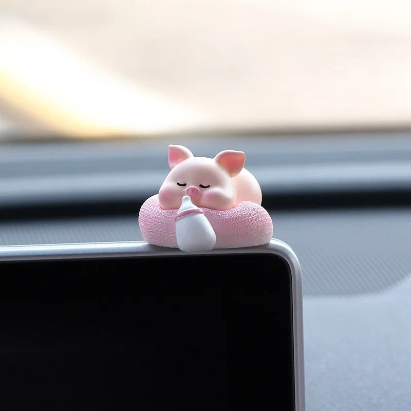 Acessórios fofos para carros, enfeite engraçado de animal kawaii, Auto Central irror…
