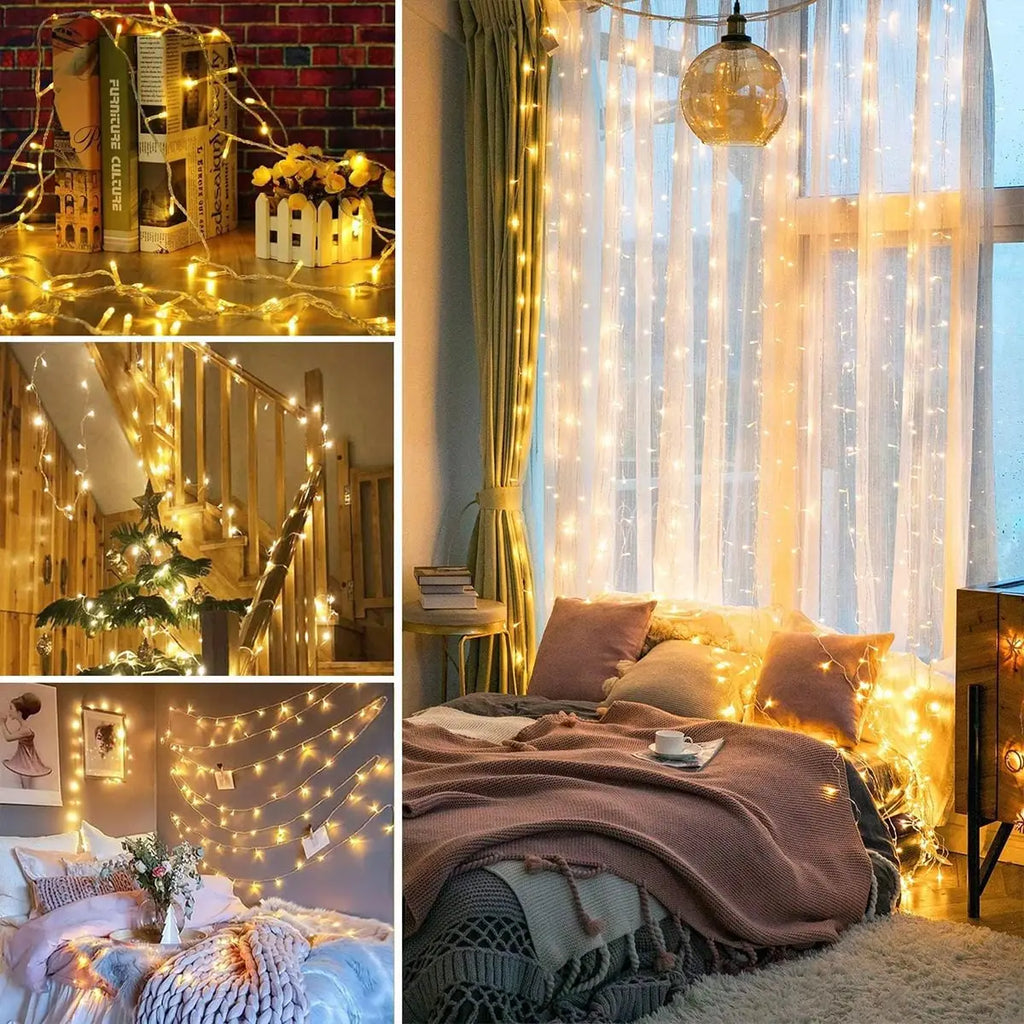 Luzes de Natal LED 5/10/20M 220V à prova d'água