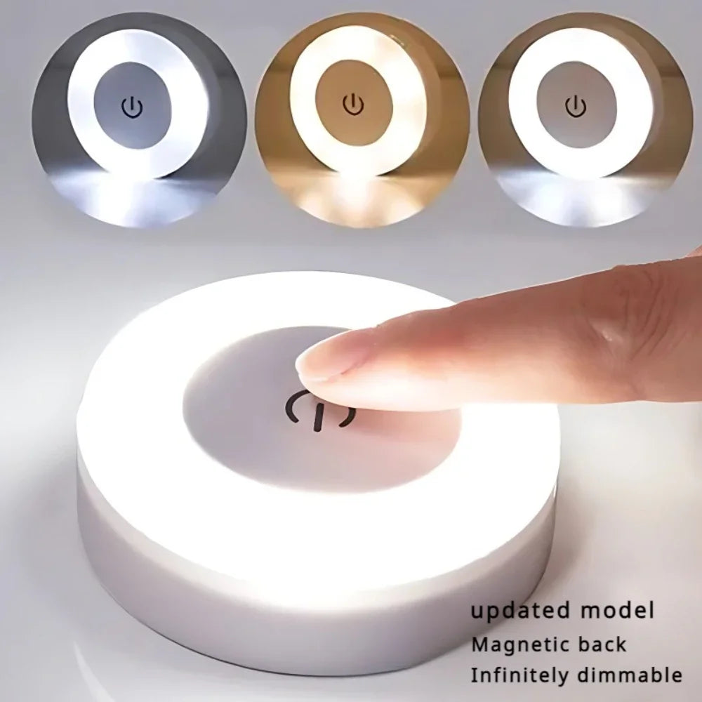 Luz noturna portátil LED recarregável via USB para sala de estar e