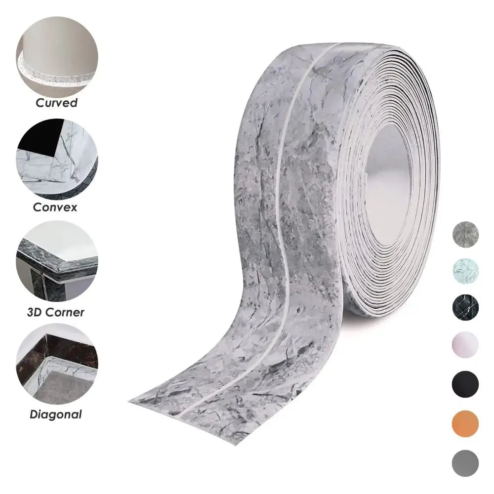Fita de vedação autoadesiva antimofo para azulejos decorativos de chuveiro