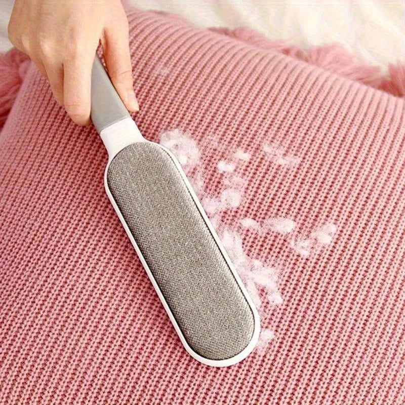 Removedor de pelos de animais de estimação de dupla face, escova manual eletrostática adesiva para fiapos,