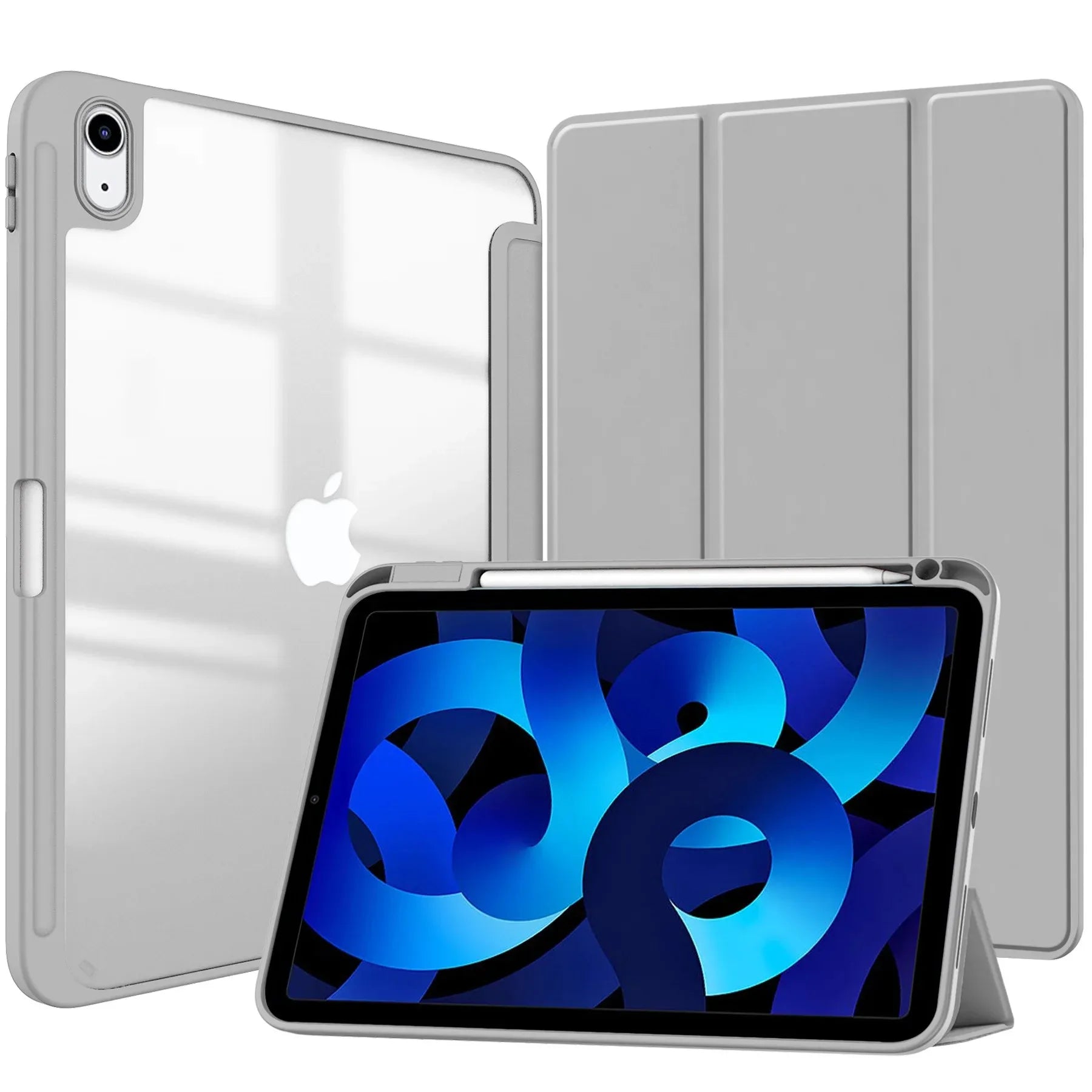 Capa para iPad 12ª, 11ª, 10ª, Air 4ª, 5ª e 10,9" com suporte para Apple Pencil.