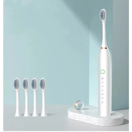 Escova Inteligente IPX7 Com 4 Cabeças Ultrassônicas à Prova Dágua