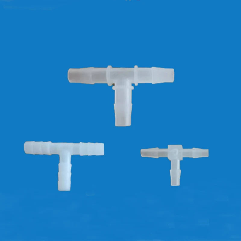 1 peça Conexão de Tubo de Plástico 1,6mm - 25mm Tipo T de 3 Vias com Barbela Pagoda