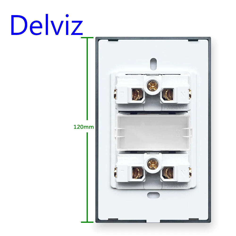 Tomada elétrica padrão Delviz Brasil, 10A/20A, 2 pinos, AC 110V~250V, 1