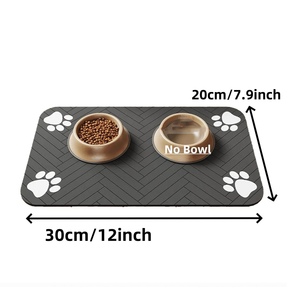 Tapete absorvente para alimentação e água de animais de estimação.
