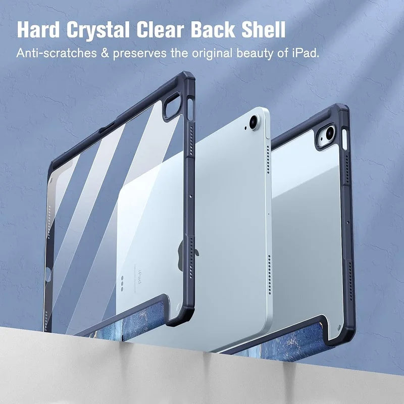 Capa para iPad 12ª, 11ª, 10ª, Air 4ª, 5ª e 10,9" com suporte para Apple Pencil.