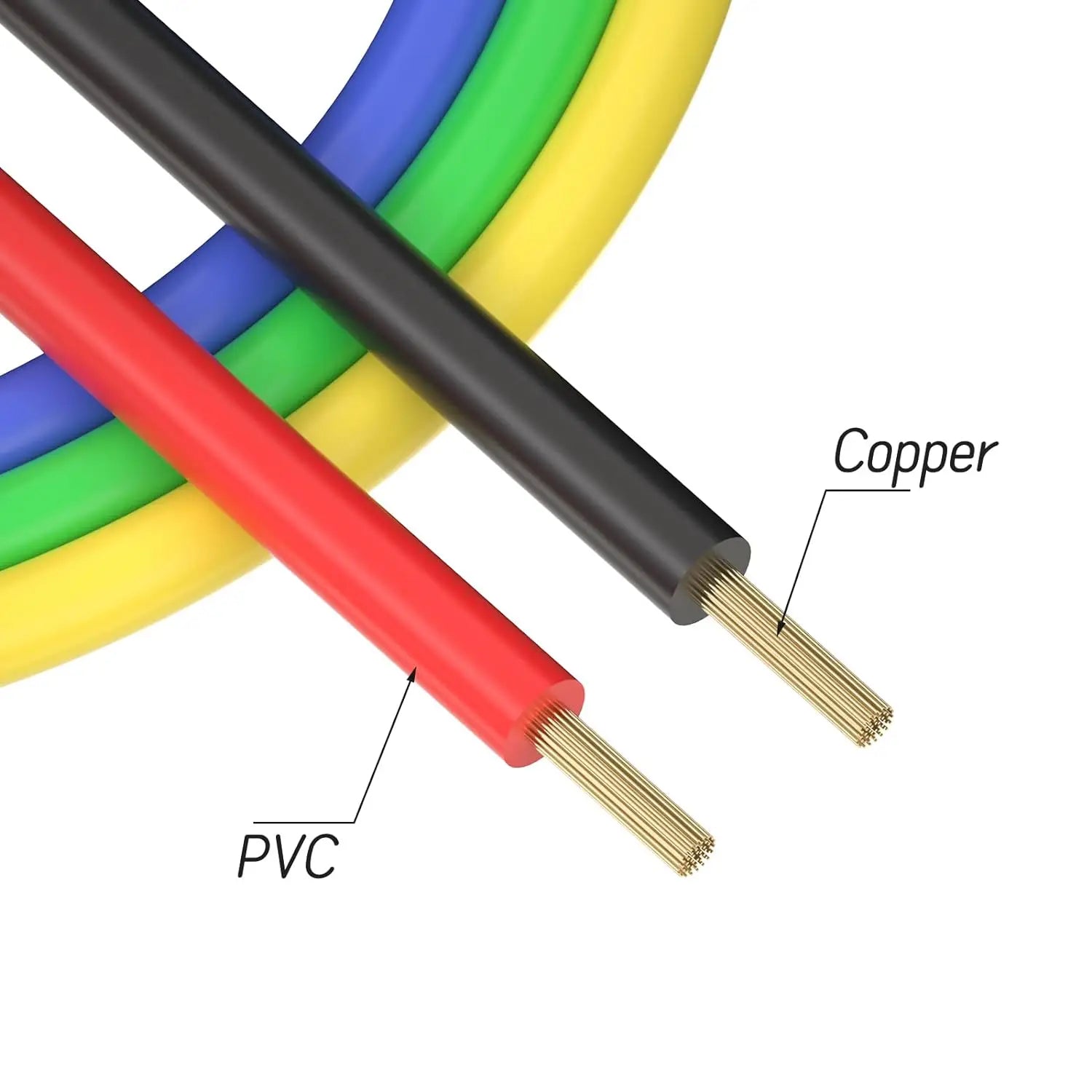 Conjunto de 5 cabos de teste elétricos com garras de jacaré e pontas duplas