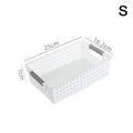 Cesto de armazenamento vazado para uso doméstico, ideal para guardar brinquedos diversos e outros itens.
