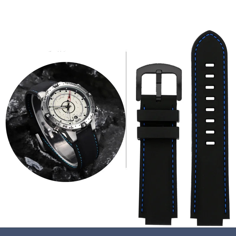 Para Timex E-tide Compass T2N720 T2N721 TW2T76300 Masculino à prova d'água macio