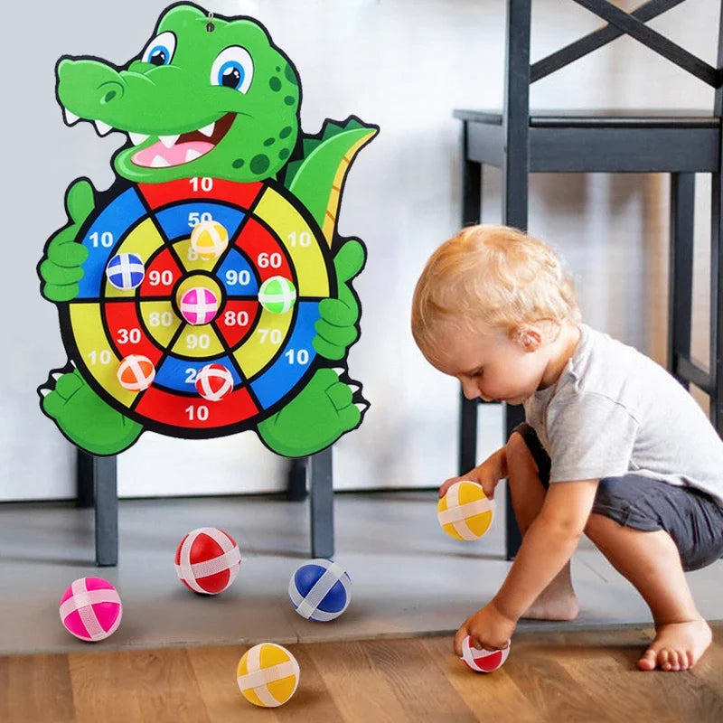 Jogo educativo de dardos, brinquedo para bebês, bola pegajosa, jogo de dardos para atividades internas…