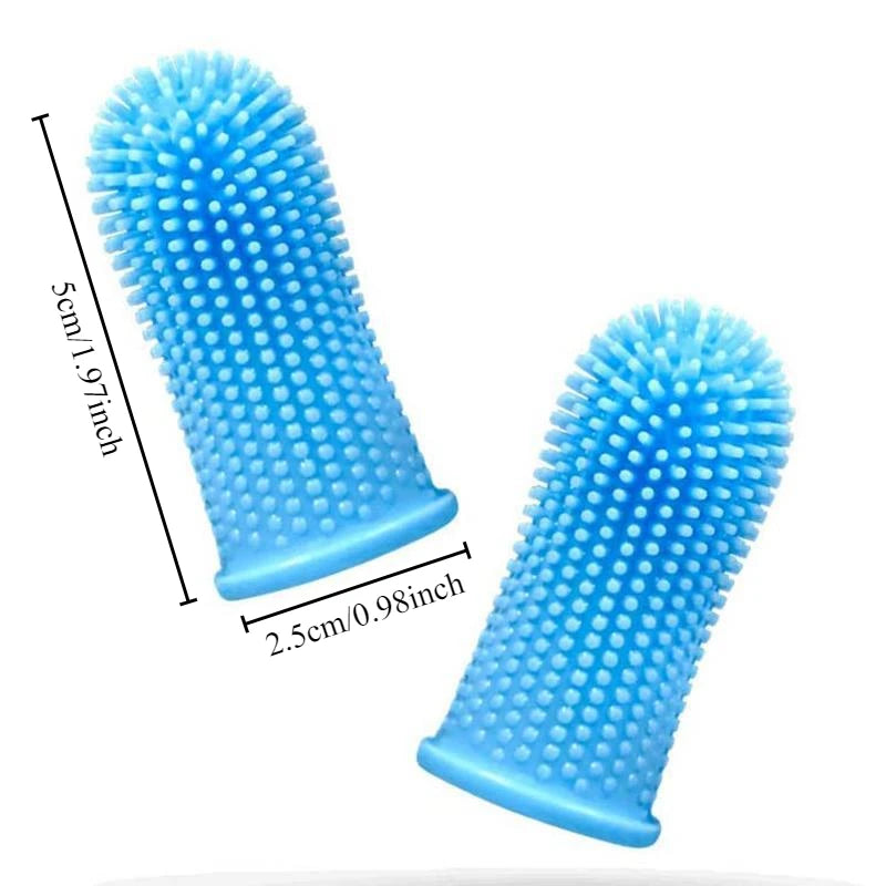 Escova de dentes de dedo super macia para cães e animais de estimação, para limpeza dos dentes e cuidado com o hálito.