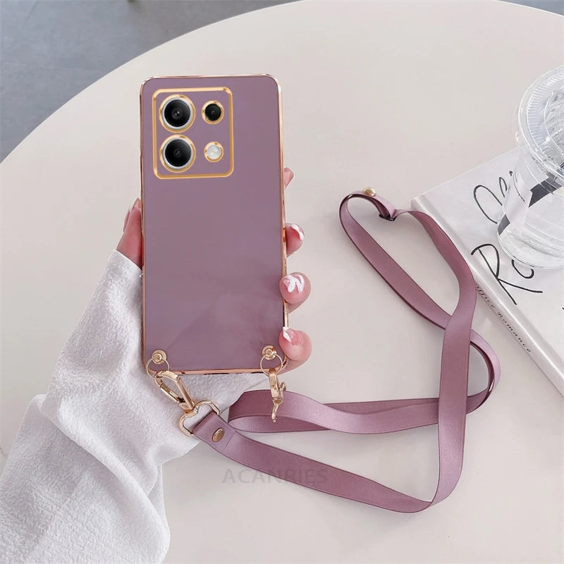 Capa com cordão transversal Poko X6pro M6pro F 6 X 5 para Xiaomi