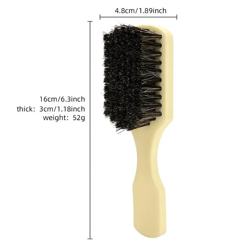 Escova de barba masculina com cerdas de javali, escova de cabelo para salão de beleza, pente para barbear com óleo…