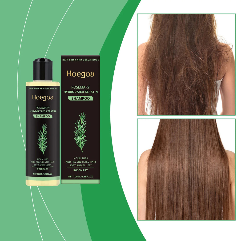 Kit com 3 unidades de Shampoo de Alecrim para Crescimento Capilar, Engrossante, com Queratina Hidrolisada e Cabelos Secos