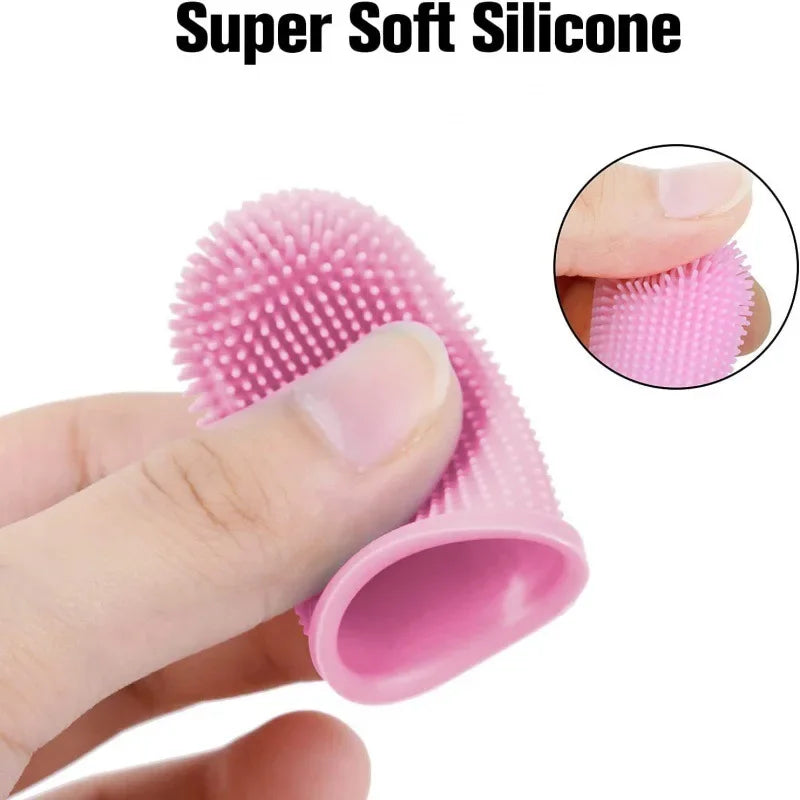 Escova de dentes de dedo super macia para cães e animais de estimação, para limpeza dos dentes e cuidado com o hálito.