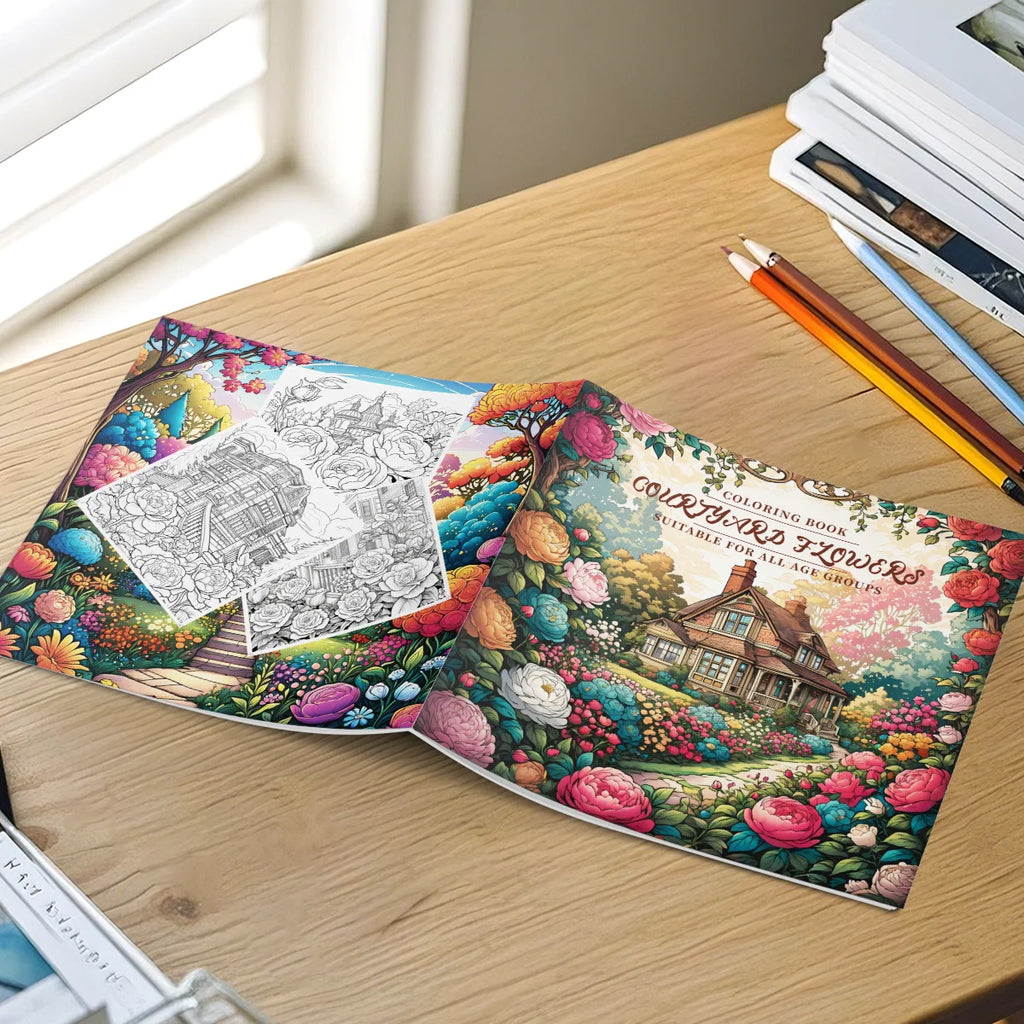 Malbuch Gartenblumen für Erwachsene – Süße, gemütliche Alltagsaktivitäten zur entspannenden Weiterbildung und zum Zeichnen für Kinder