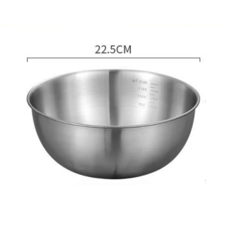 Conjunto de 1 a 3 tigelas de aço inoxidável com escala para cozinhar, assar e armazenar alimentos…