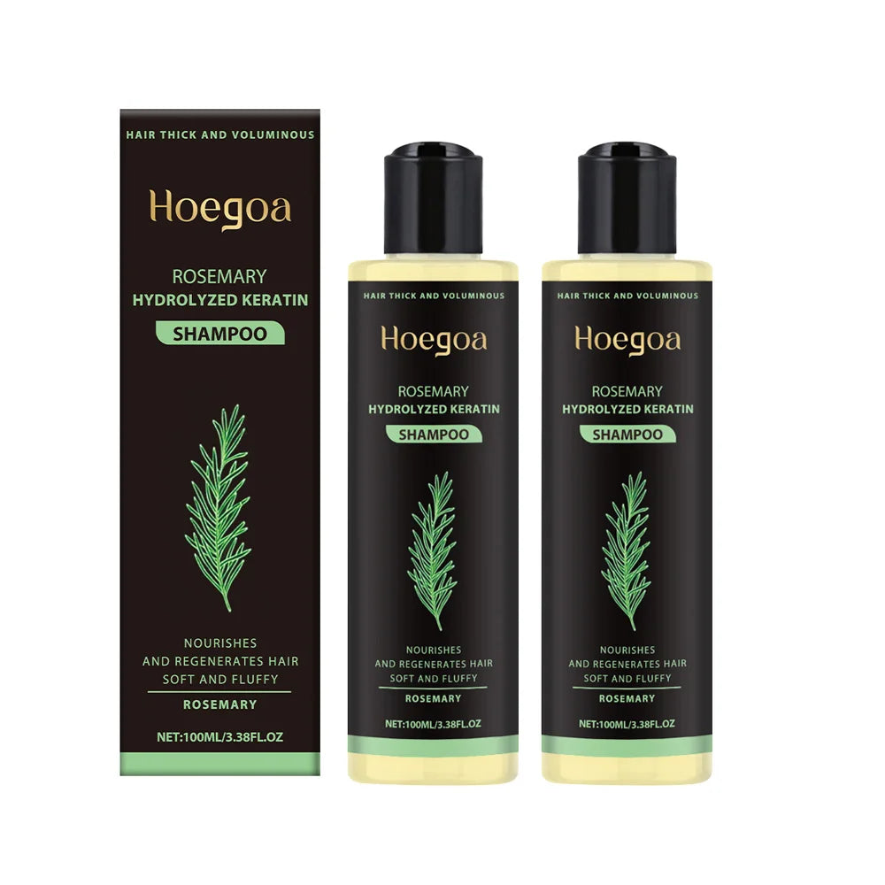 Kit com 3 unidades de Shampoo de Alecrim para Crescimento Capilar, Engrossante, com Queratina Hidrolisada e Cabelos Secos