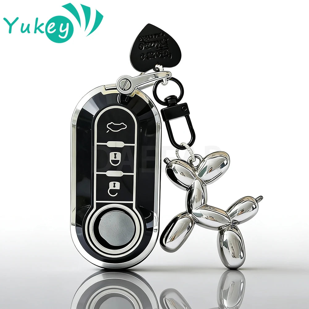 Capa de chave de carro em TPU para Fiat 500 ucato Panda 500L Punto Lancia Musa