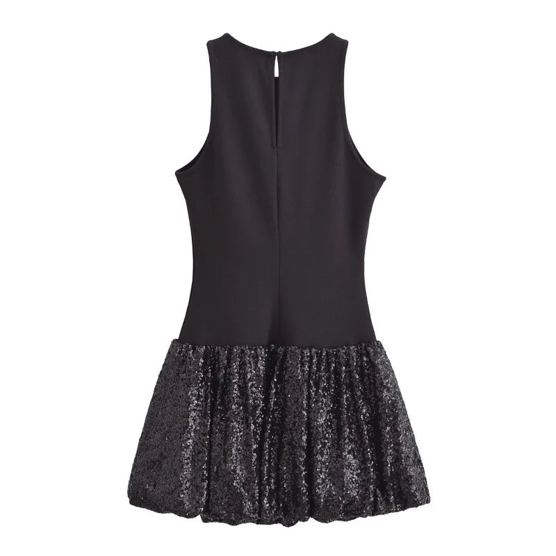 Vestido de festa feminino da moda outono inverno novo modelo redondo