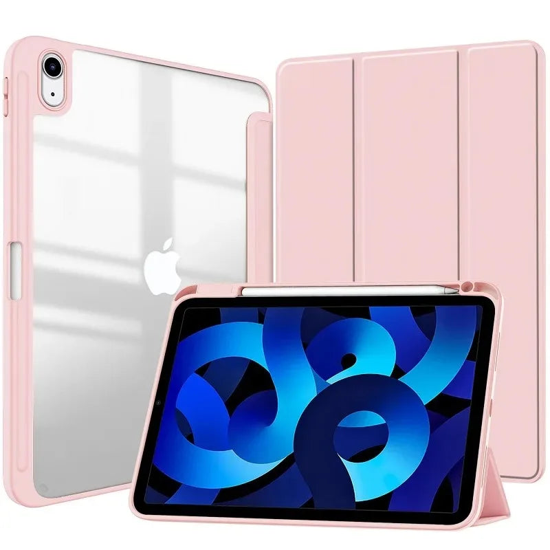 Capa para iPad 12ª, 11ª, 10ª, Air 4ª, 5ª e 10,9" com suporte para Apple Pencil.