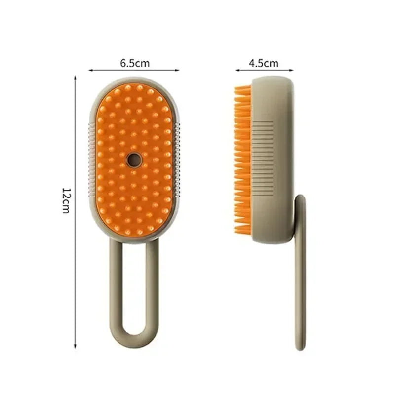 Escova a vapor 3 em 1 para animais de estimação - escova para gatos - vaporizador para gatos - removedor de pelos de animais de estimação…