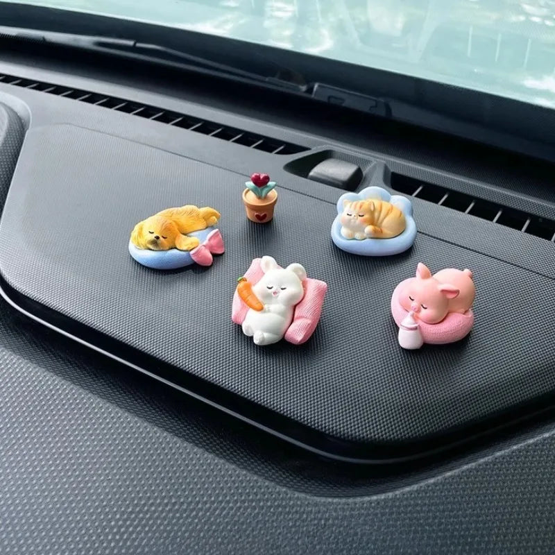 Acessórios fofos para carros, enfeite engraçado de animal kawaii, Auto Central irror…