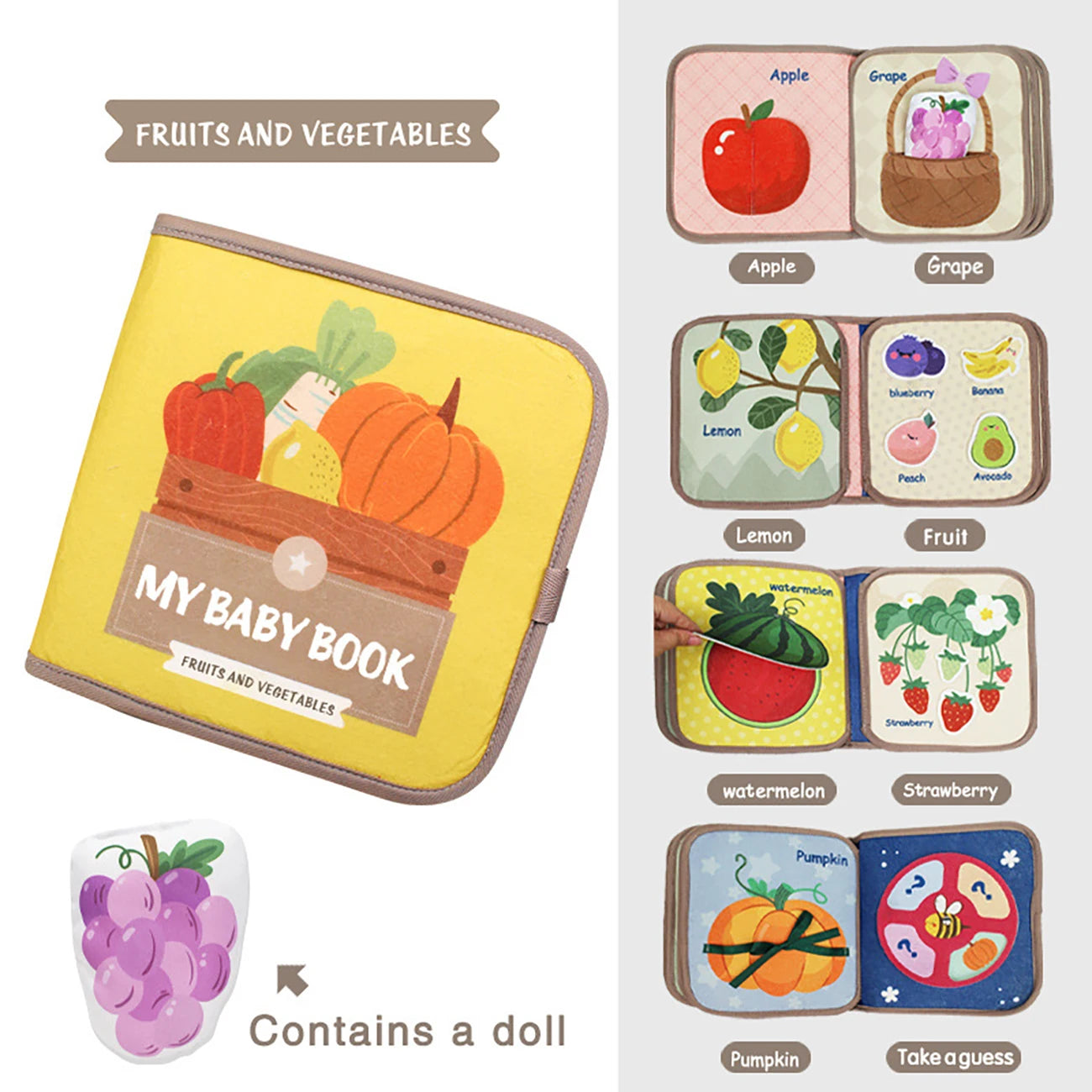 Livros para Bebês, Brinquedos, Livros de Pano, Jogos Educativos