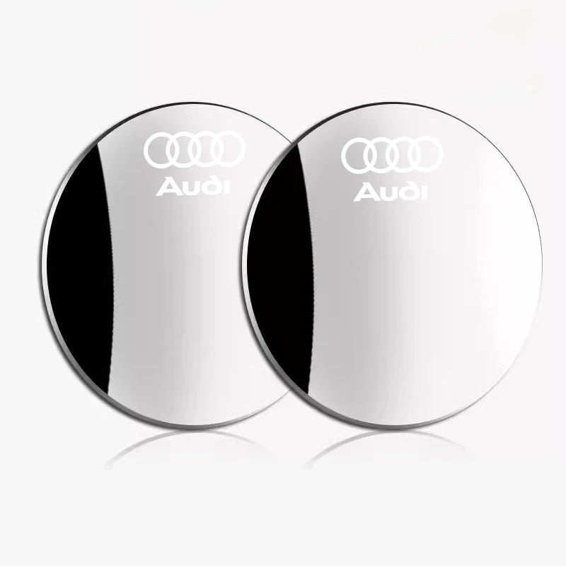 Espelho retrovisor 360° pequeno e redondo para carro, acessório automotivo para Audi