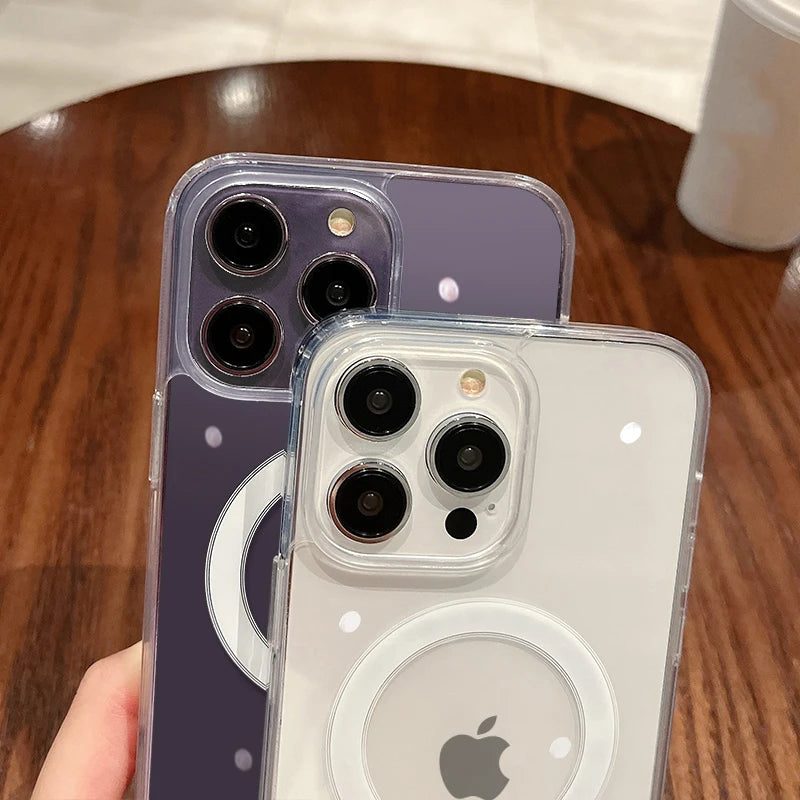 Capa Magnética Transparente com Carregamento Sem Fio Magnético Magesafe para iPhone 11