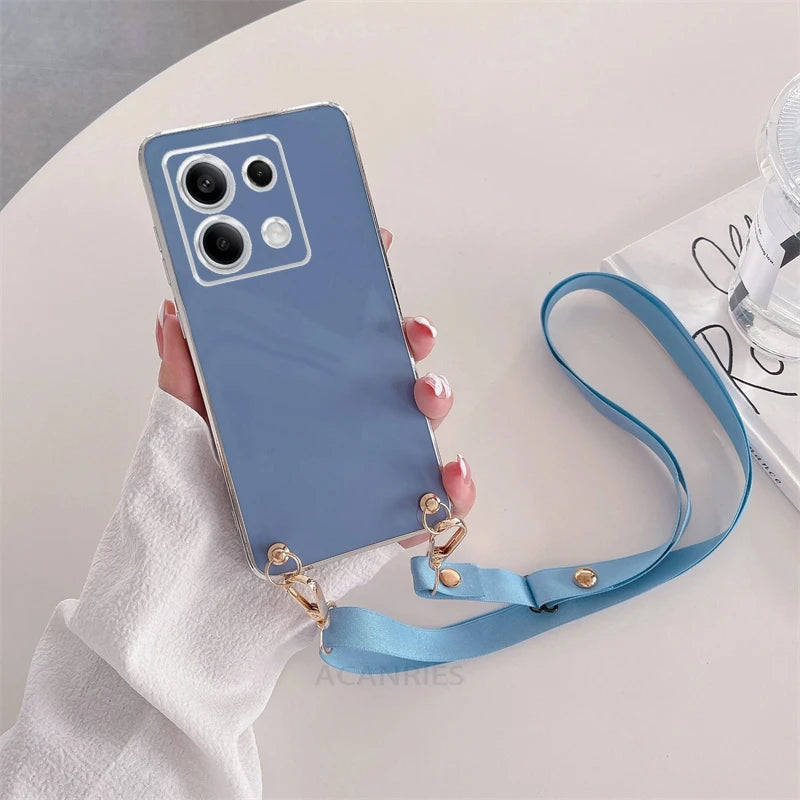 Capa com cordão transversal Poko X6pro M6pro F 6 X 5 para Xiaomi