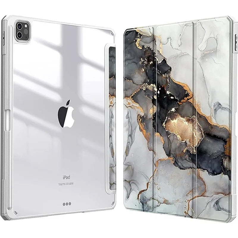 Capa para iPad 12ª, 11ª, 10ª, Air 4ª, 5ª e 10,9" com suporte para Apple Pencil.