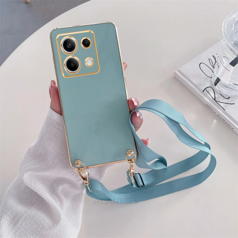 Capa com cordão transversal Poko X6pro M6pro F 6 X 5 para Xiaomi