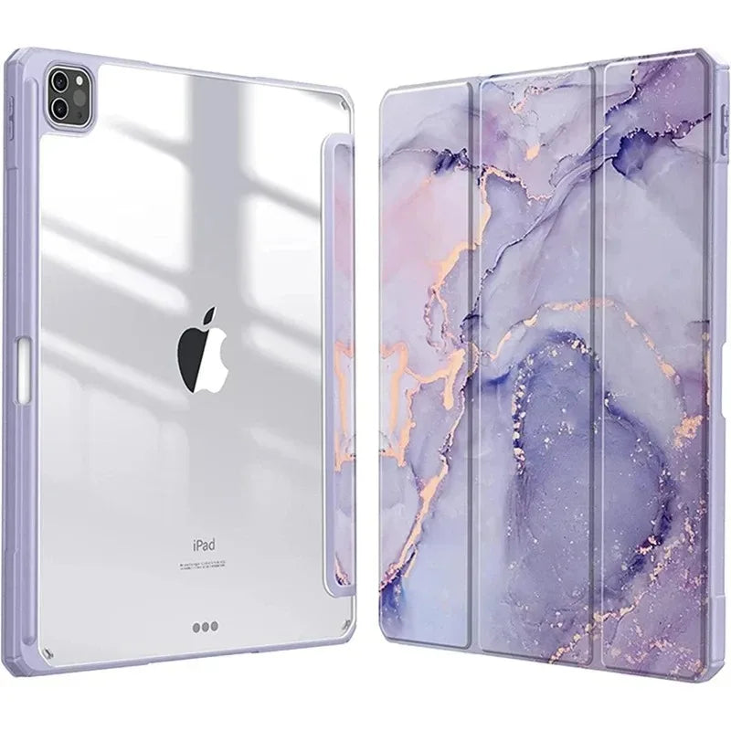 Capa para iPad 12ª, 11ª, 10ª, Air 4ª, 5ª e 10,9" com suporte para Apple Pencil.