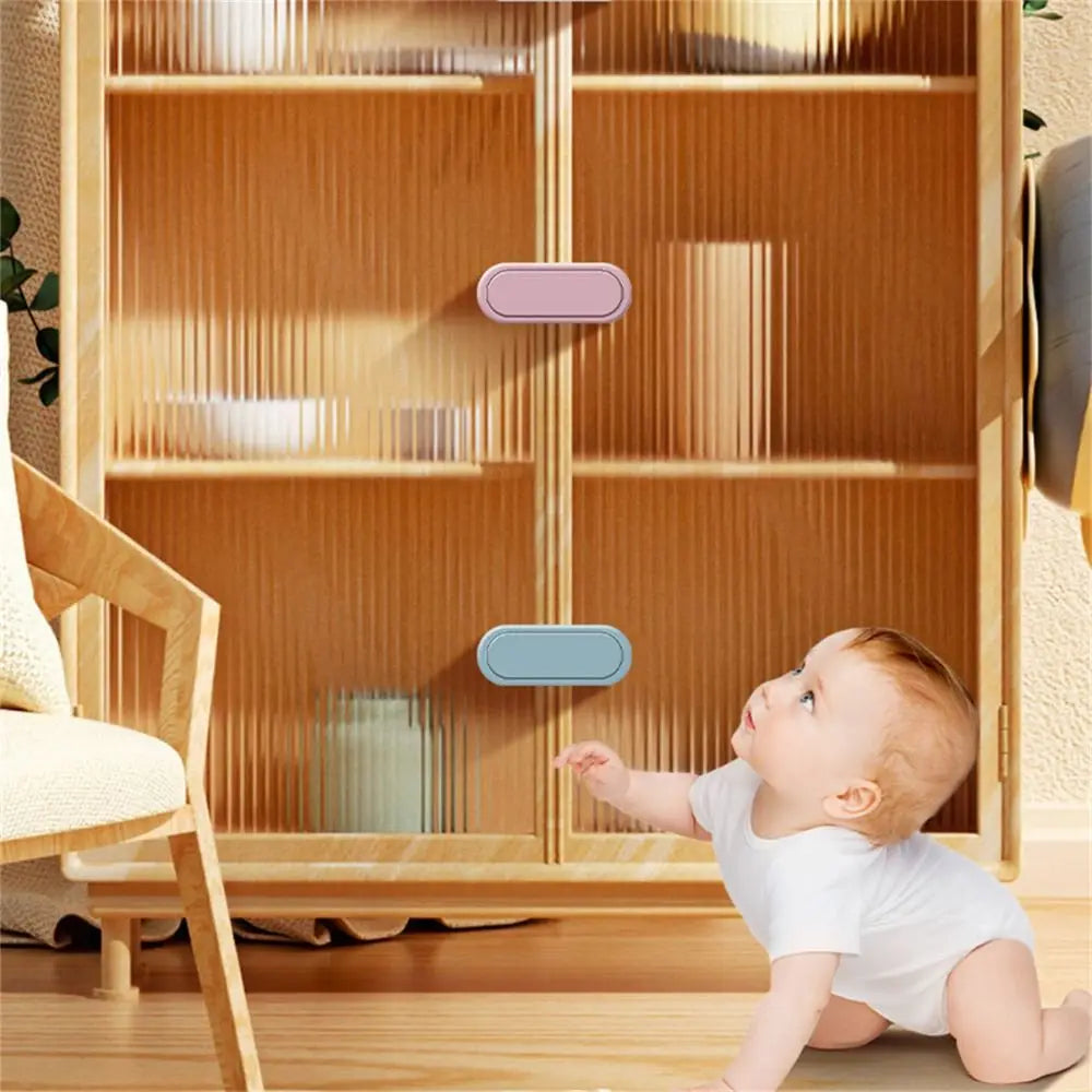 Children Security Protector Baby Safety Locks Plastic Solid Color Slot Locks Straps Multipurpose Protection Equipment