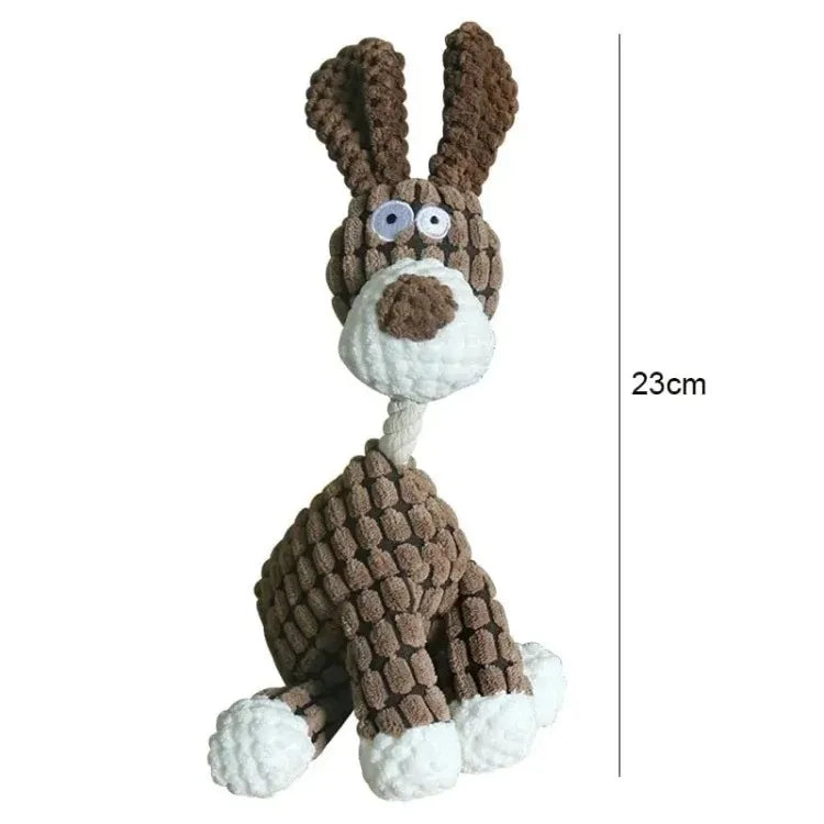 Brinquedo interativo de pelúcia em formato de cachorrinho para treinamento de dentição de cães…