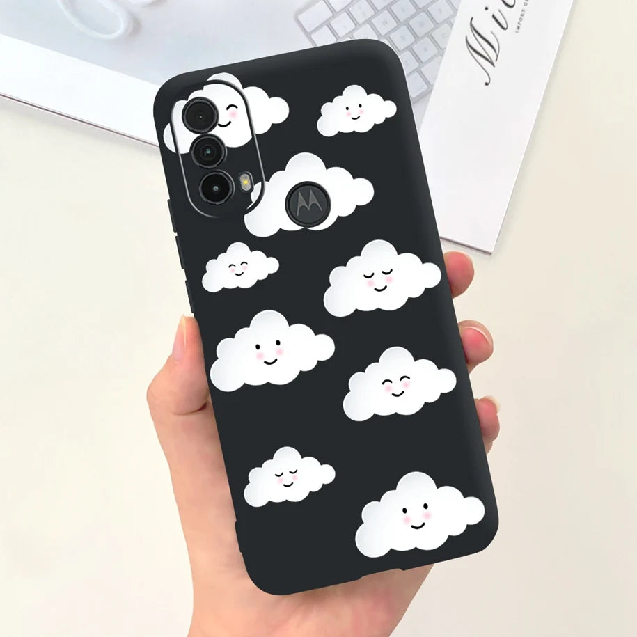 Capa de silicone com estampa de dinossauro para Moto E20 (XT2155 XT2155-1).