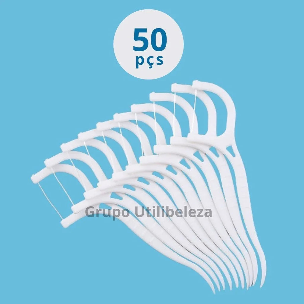 200 Unidades Fio Dental Haste Arqueada Ultr Fina Ideal Para Crianças E…